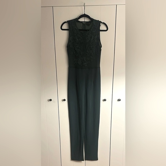 Miss Avenue Green Lace Bodice Jumpsuit – Size L - Picture 3 of 5